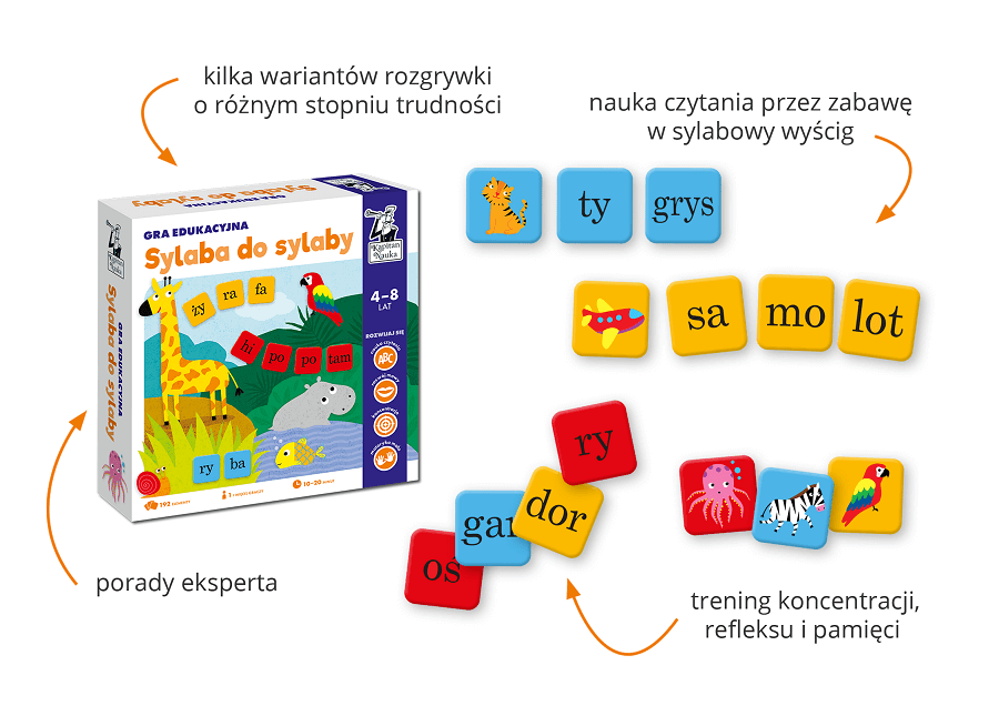 kapitan nauka; sylaba do sylaby; gra edukacyjna; gra obrazkowa